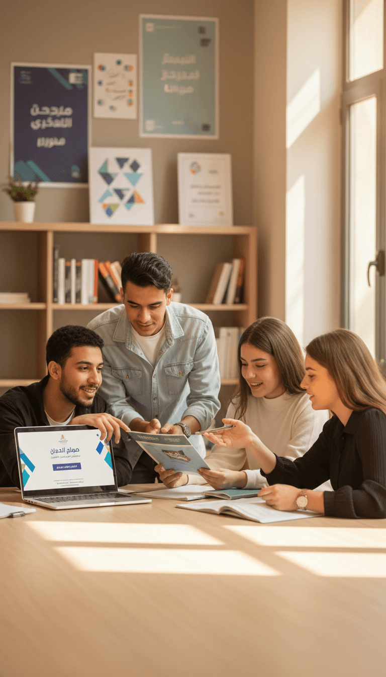 طلاب يراجعون معلومات التنسيق والجامعات
