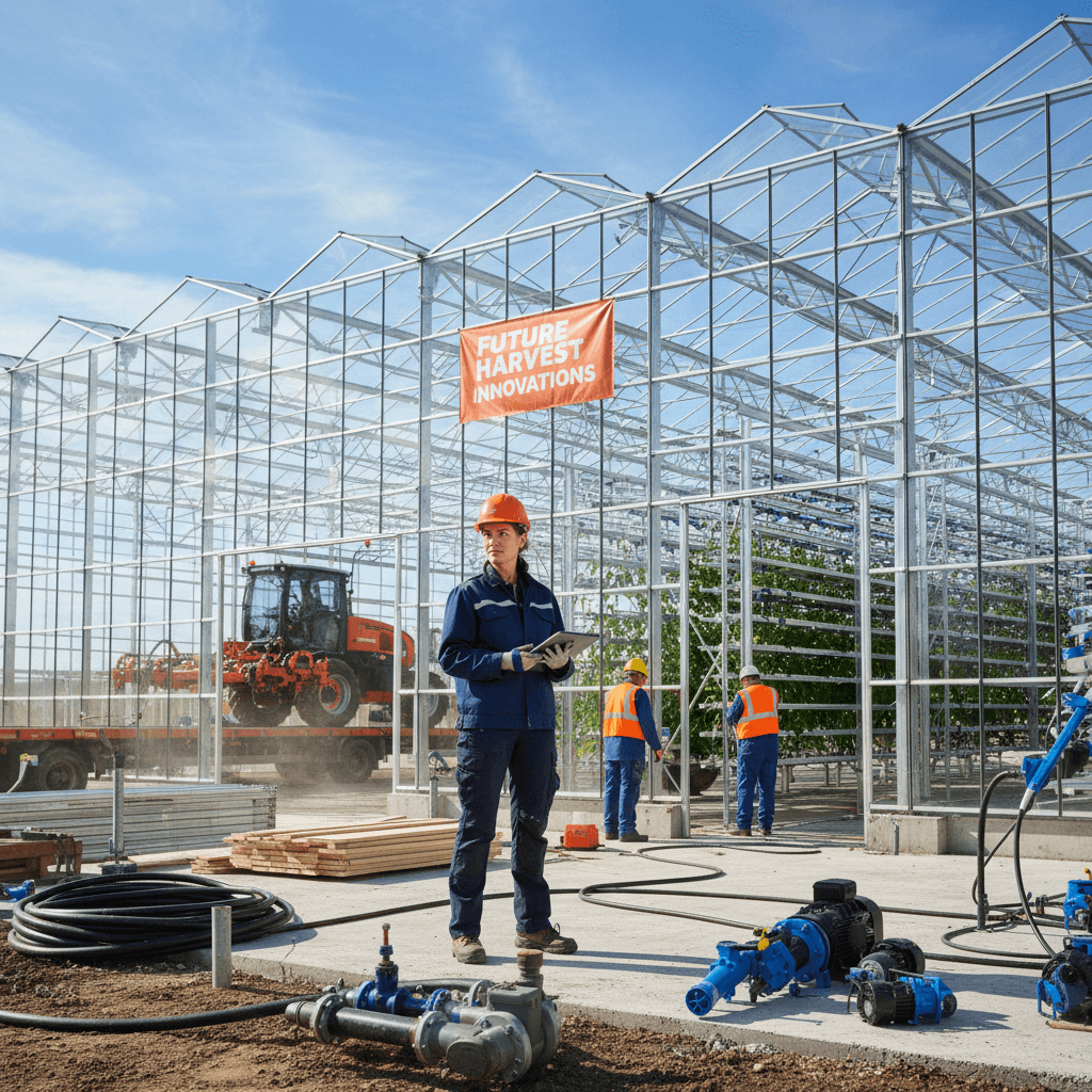 مقاول زراعي في موقع مشروع