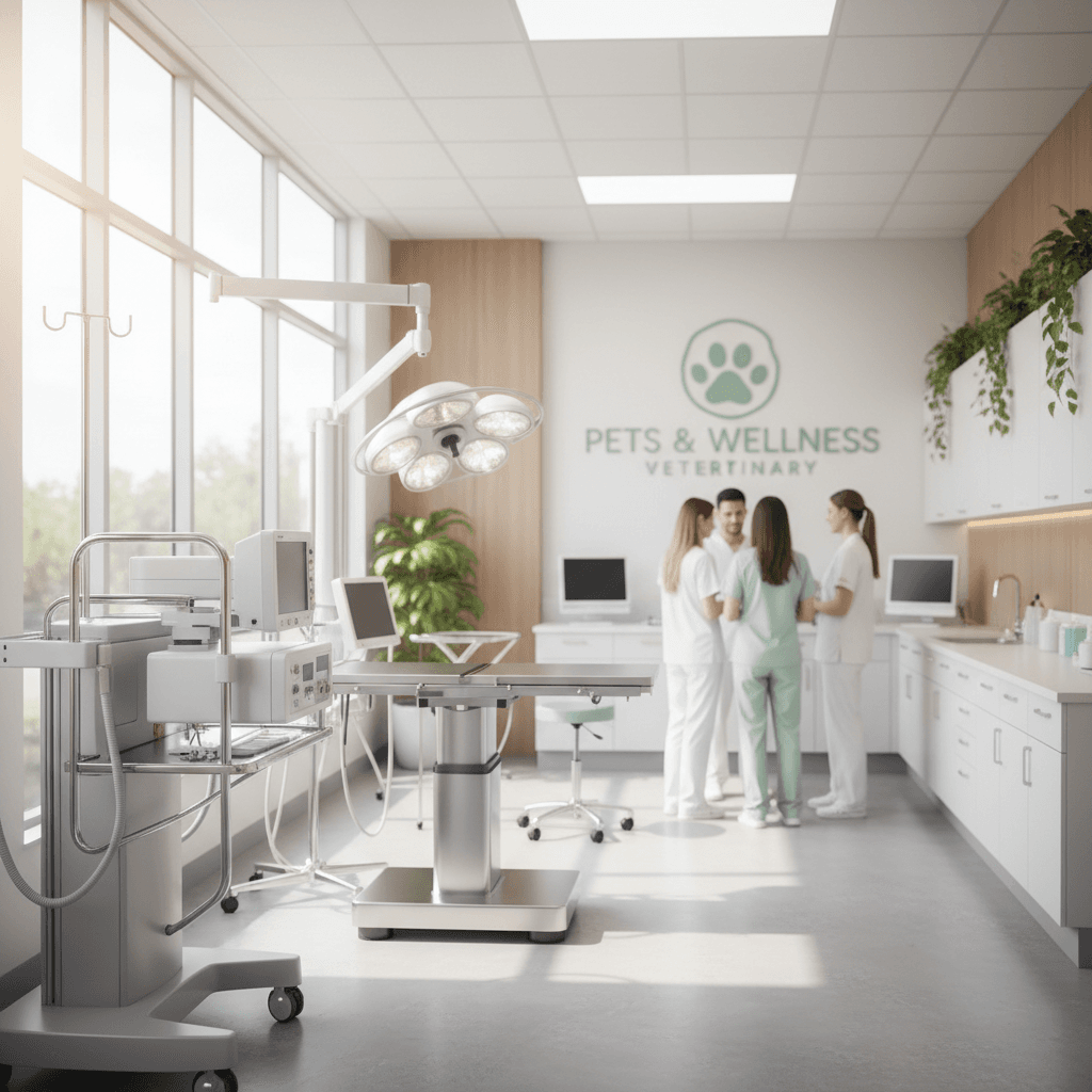 عيادة بيطرية حديثة ومجهزة
