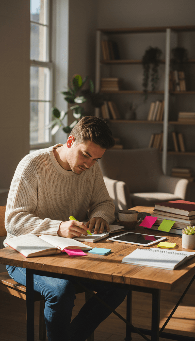 طالب يدرس بجد ويحضر لامتحانات الثانوية العامة 2026