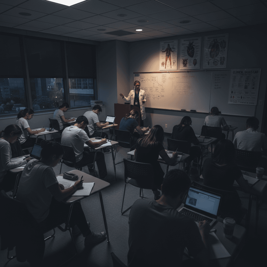 محاضرة نظرية في كلية التمريض