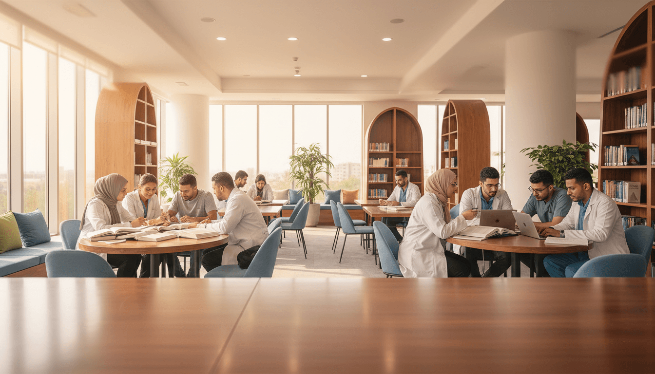 طلاب الطب المصريون يدرسون معاً في بيئة أكاديمية متقدمة